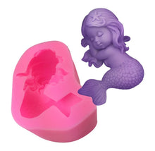 Load image into Gallery viewer, 3D sleeping mermaid mould