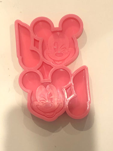 Winking Mouse Face Straw topper Mould