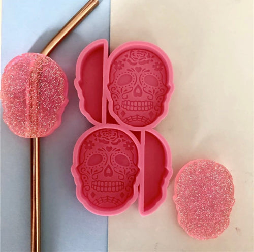 Skull straw topper