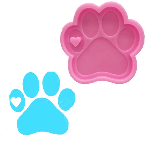 Paw print keyring mould